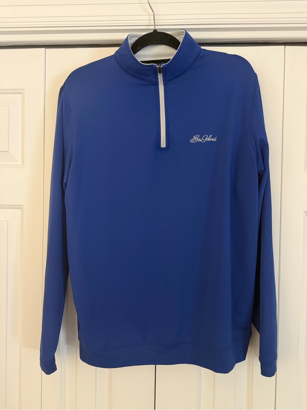 Peter Millar Crown Sport Sea Island 1/4 Zip Pullover, Royal Blue, Men’s Large - Picture 2 of 5